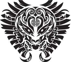 Fototapeta premium Ancient God Icon Quetzalcoatl Symbol Vector Emblem Aztec Civilization Emblem Quetzalcoatl Logo Design Icon