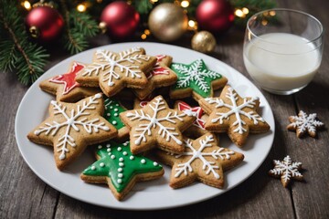 Christmas cookies on a plate
