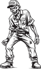 Menace in Cargo Scary Zombie Logo Design Cargo Couture Cargo Pants Zombie Icon