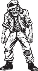 Apocalypse Apparel Cargo Pants Zombie Emblem Horror Haute Scary Zombie in Cargo Pants Icon