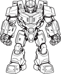 Techno Guardian Macha Warrior Icon in Sci Fi Style Cyber Samurai Vector Logo with Sci Fi Macha Warrior