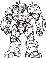 Cybernetic Samurai Futuristic Mech Warrior Emblem Mech Vanguard Sci Fi Macha Warrior Vector Design