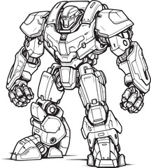 Galactic Sentinel Vector Logo with Mech Warrior Techno Ronin Futuristic Macha Warrior Emblem