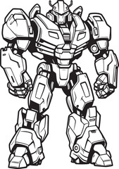 Cybernetic Avenger Vector Logo with Macha Warrior Mech Enforcer Futuristic Macha Warrior Emblem