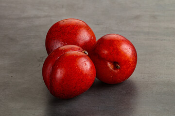 Fototapeta na wymiar Ripe sweet juicy red plum