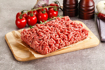 Raw minced beef uncooked meat