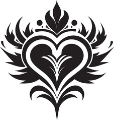 Celestial Affection Emblem Sacred Heart Logo Divine Love Symbol Sacred Heart Vector Design