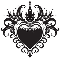 Divine Illumination Sacred Heart Emblem Design Angelic Devotion Vector Logo with Sacred Heart
