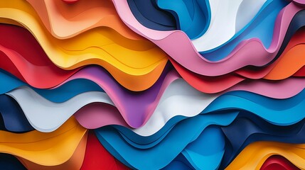 Design a visually striking die-cut image showcasing the bold colors and abstract shapes of contemporary art Emphasize clean lines and vibrant hues for a modern feeling - obrazy, fototapety, plakaty