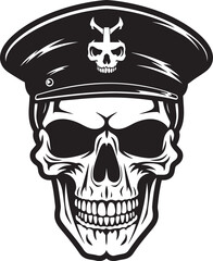 Elite Beret Skull Special Forces Insignia Vector Skull Battalion Beret Military Division Emblem Logo