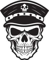 Commando Skull Division Tactical Unit Vector Special Ops Skull Icon Military Beret Design