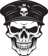 Elite Beret Skull Special Forces Insignia Icon Commando Skull Division Tactical Unit Vector