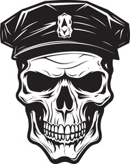 Tactical Skull Brigade Special Forces Insignia Vector Elite Beret Skull Military Unit Icon