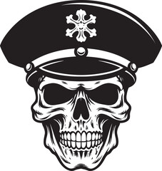 Elite Beret Skull Military Unit Icon Commando Skull Insignia Tactical Beret Design