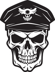 Covert Skull Battalion Army Emblem Logo Tactical Skull Brigade Special Forces Insignia Vector