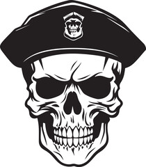 Special Ops Beret Emblem Army Skull Vector Covert Skull Battalion Military Insignia Icon