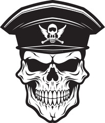 Elite Skull Troop Commando Beret Icon Commando Skull Division Tactical Insignia Vector