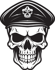 Elite Beret Skull Special Ops Insignia Icon Commando Skull Insignia Military Unit Vector