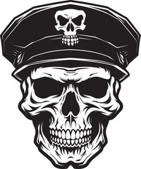 Special Ops Skull Icon Military Beret Design Covert Skull Battalion Army Emblem Logo