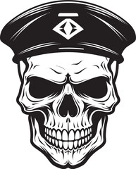 Commando Skull Insignia Tactical Beret Design Special Ops Beret Emblem Army Skull Vector