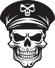 Special Ops Beret Emblem Army Skull Vector Covert Skull Battalion Military Insignia Icon