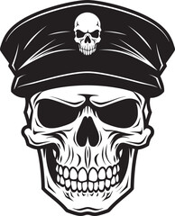 Elite Skull Troop Commando Beret Icon Commando Skull Division Tactical Insignia Vector