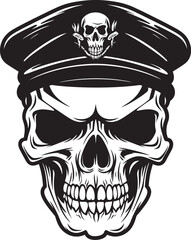 Commando Skull Division Tactical Unit Vector Special Ops Skull Icon Military Beret Design
