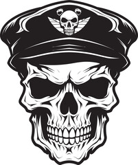 Commando Skull Division Tactical Insignia Vector Special Forces Skull Icon Covert Beret Design