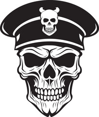Military Beret Skull Special Operations Emblem Logo Skull Commando Beret Army Ranger Insignia Vector Design