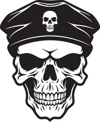 Tactical Skull Beret Combat Unit Logo Icon Elite Beret Skull Special Forces Insignia Vector