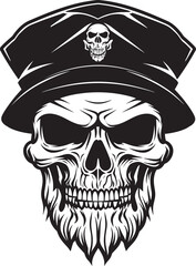 Elite Beret Skull Special Forces Insignia Vector Skull Battalion Beret Military Division Emblem Logo