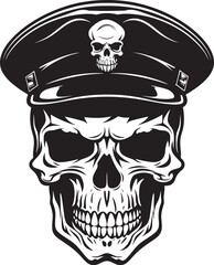Skull Brigade Beret Military Unit Vector Icon Tactical Skull Beret Combat Unit Insignia Logo