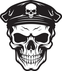Skull Sentinel Beret Tactical Unit Vector Design Beret Battalion Skull Army Division Emblem Icon