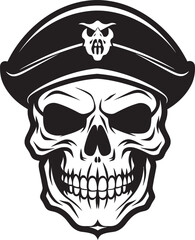 Military Beret Skull Tactical Unit Vector Icon Skull Brigade Beret Combat Division Insignia Logo