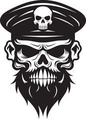 Skull Trooper Beret Combat Unit Insignia Logo Tactical Skull Beret Special Forces Insignia Vector Design