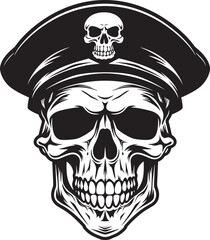 Commando Skull Squad Military Insignia Vector Beret Warrior Skull Tactical Special Ops Emblem