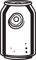 Pop Parade Vibrant Soda Can Vector Emblem Refreshing Fizz Soda Can Logo in Vector Format