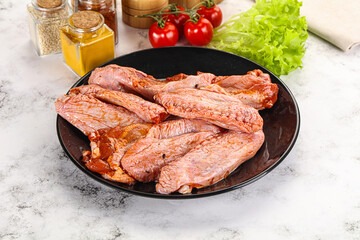 Marinated Duck wings for barbecue