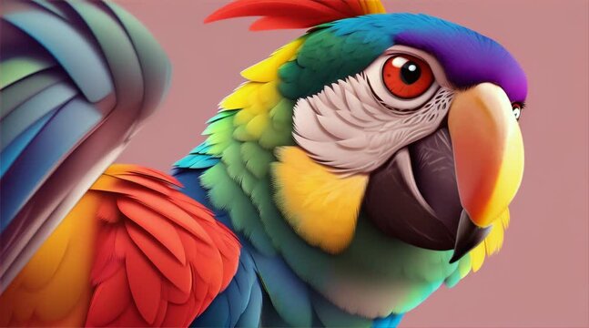 Cute parrot cartoon