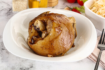 Baked pork knee with spices