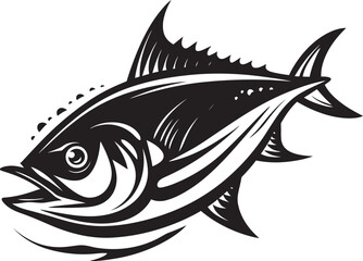 Seafaring Splendor Abstract Tuna Emblem Aquatic Aura Stylish Tuna Fish Logo