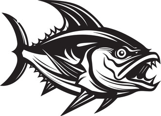 Cerulean Crest Dynamic Tuna Logo Tidal Treasures Minimal Tuna Icon Concept