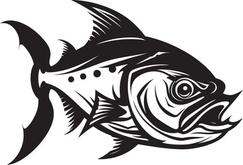 Oceanic Opus Minimalist Tuna Vector Icon Marine Melody Tuna Fish Lineart Emblem
