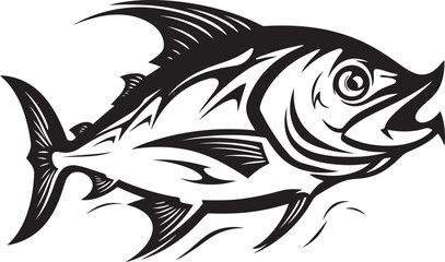 Undersea Serenity Dynamic Tuna Logo Design Blue Mirage Clean Tuna Fish Icon