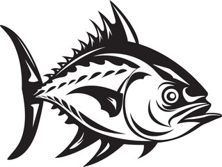 Blue Mirage Clean Tuna Fish Icon Seaside Sonata Tuna Lineart Vector