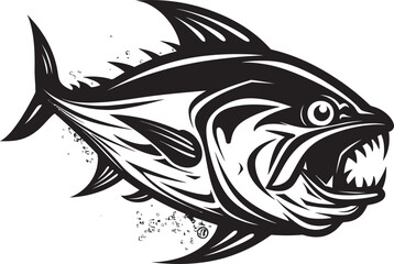 Wave Rider Tuna Lineart Emblem Coastal Charm Sleek Tuna Logo Design