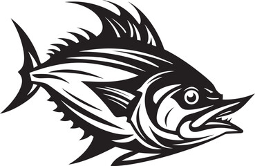 Saltwater Sonata Dynamic Tuna Vector Nautical Nexus Sleek Tuna Emblem