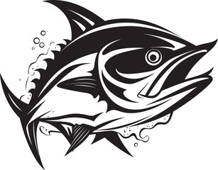 Underwater Unity Tuna Fish Lineart Design Abyssal Anthem Vector Tuna Icon