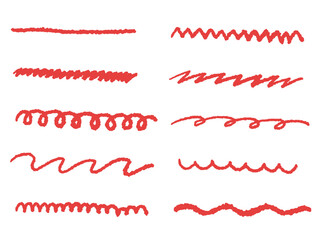 シンプルな手書きの飾り線セット
