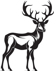 Antique Reindeer Radiance Vintage Christmas Reindeer Vector Illustration Timeless Reindeer Whimsy Retro Christmas Reindeer Vector Design Icon